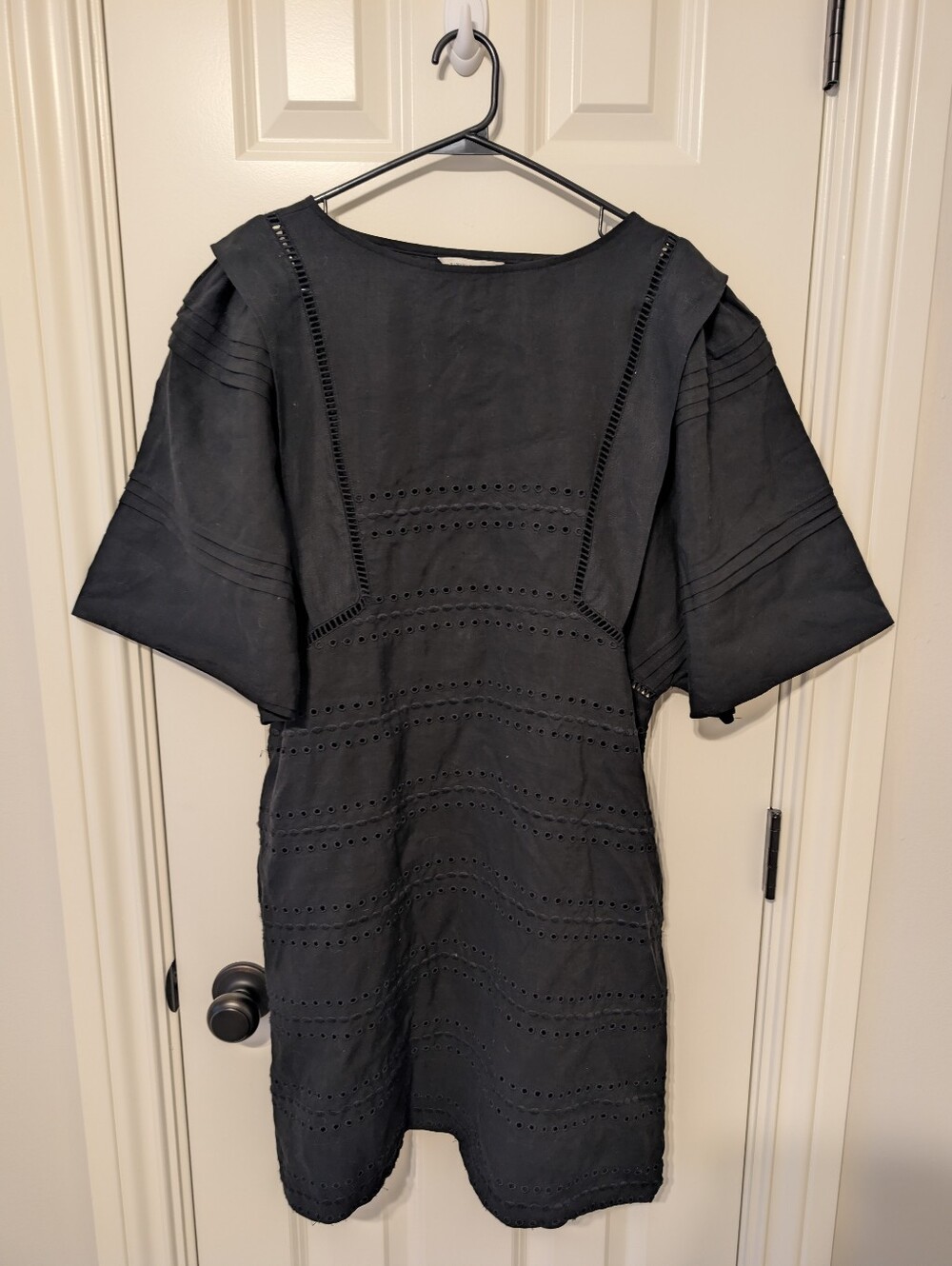 Banana Republic Black Eyelet Mini Dress – Tall L